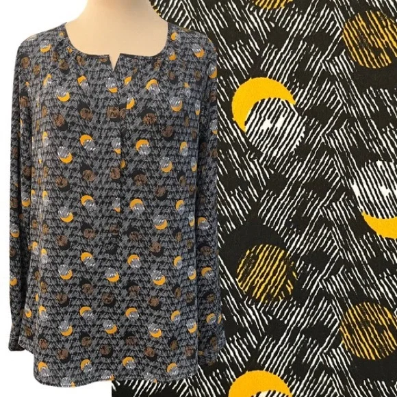 CAbi Limited Edition Eclipse Long Sleeve Blouse Size: Medium - Picture 1 of 5